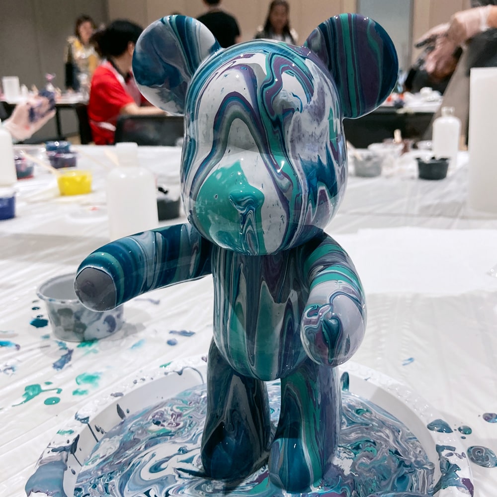 Fluid Art Bear Jamming, Art For All Ages